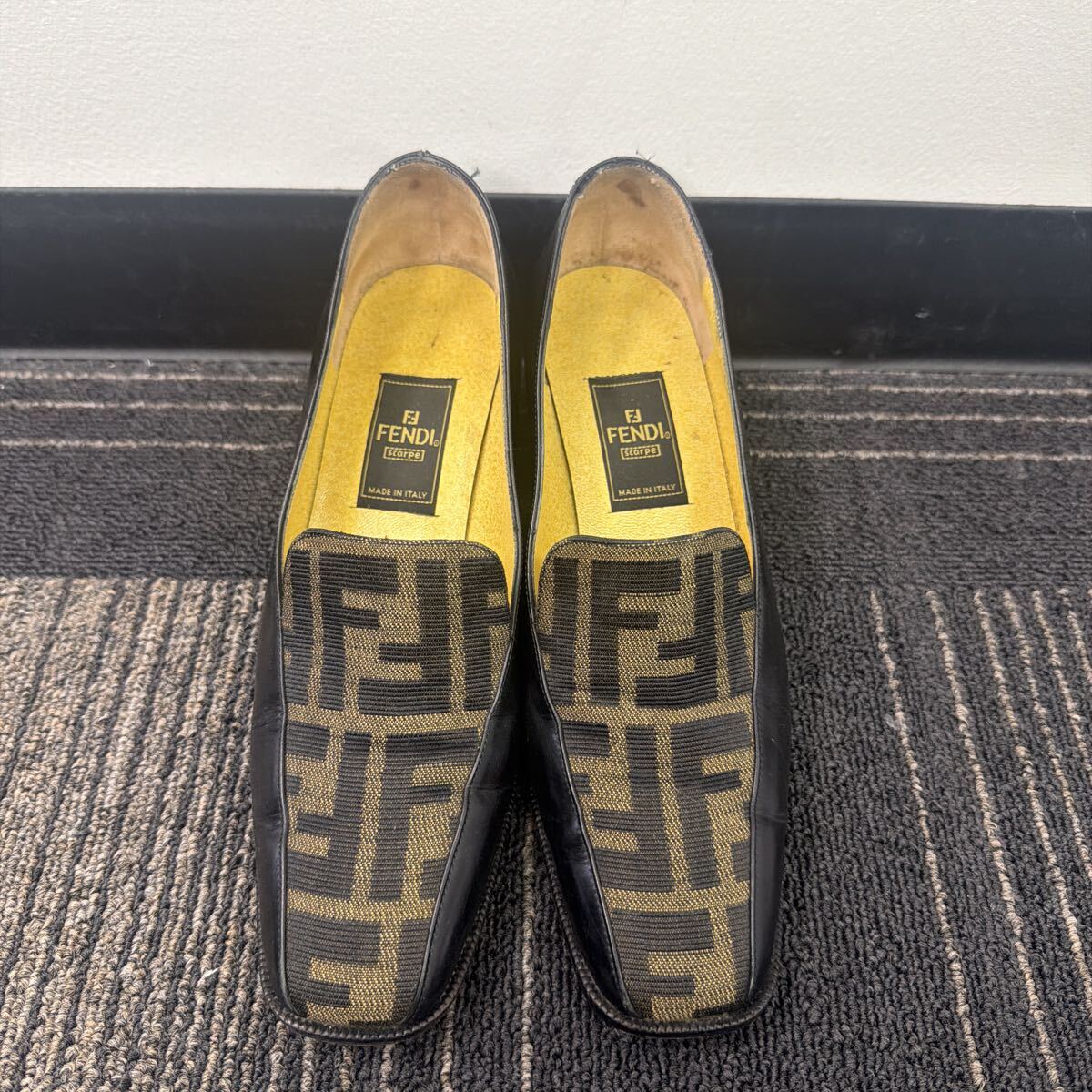 【FENDI】フェンディ ズッカ柄 パンプス スクエアトゥ サイズ36