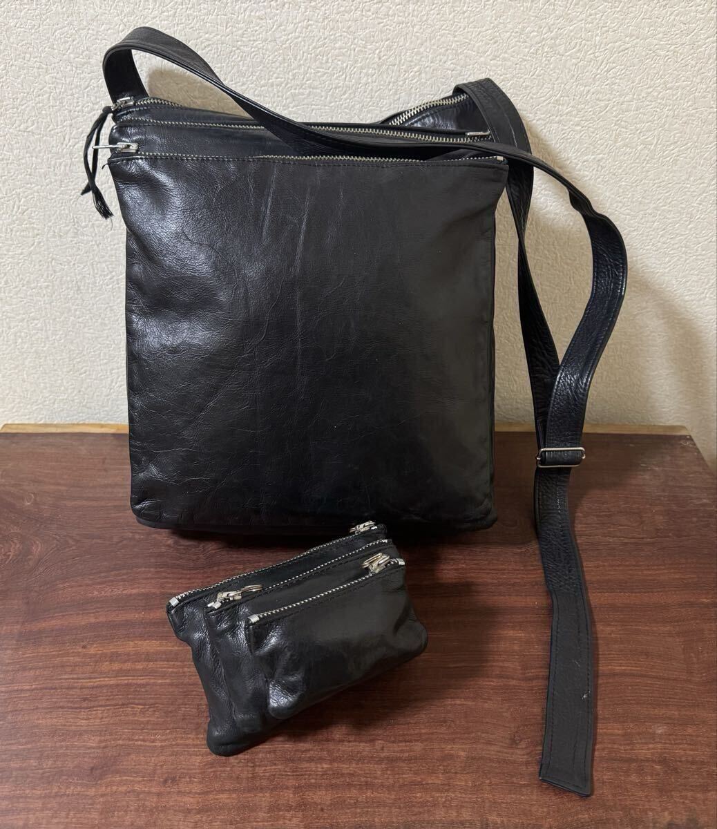 Martin Margiela 6 MM6 トリオ レザークロスボディーバッグとトリオ レザーポーチ マルタン・マルジェラ アーティザナル アーカイブ 初期