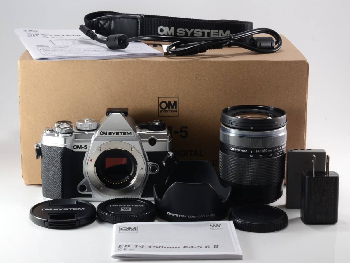 [美品] OLYMPUS (オリンパス) OM SYSTEM OM-5 / M.ZUIKO DIGITAL 14-150mm F4-5.6 II ED MSC 元箱付（60131）