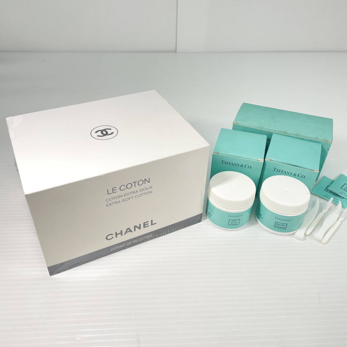 2603M2918 未開封 CHANEL シャネル コットン/TIFFANY&Co. ティファニー ジュエリーケアキット 箱付 計2点セット