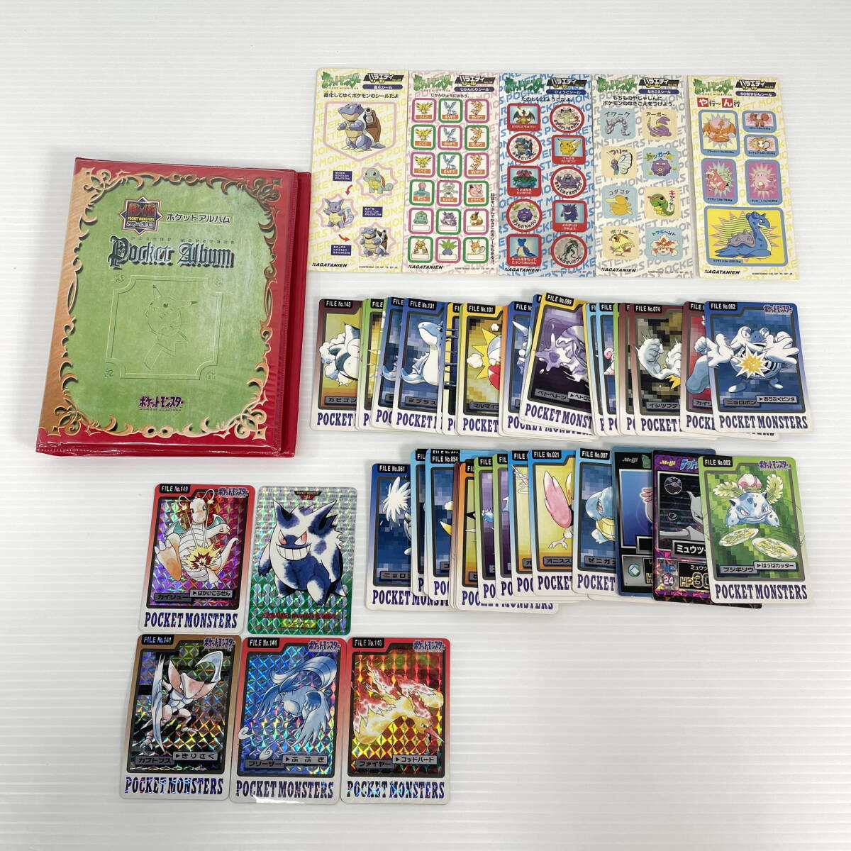 2602M5201 ポケモン カードダス カブトプス フリーザー ファイヤー カイリュー 他/ポケモンシール アルバムのみ まとめ