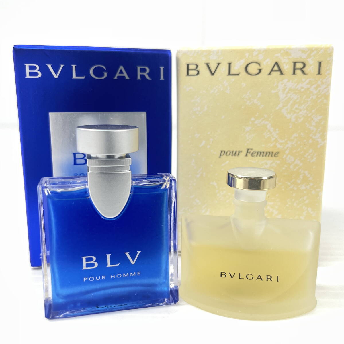 2603M3117 BVLGARI ブルガリ ミニ香水 BLV 5ml/pour Femme プールファム 5ml 残多 箱付 計2点