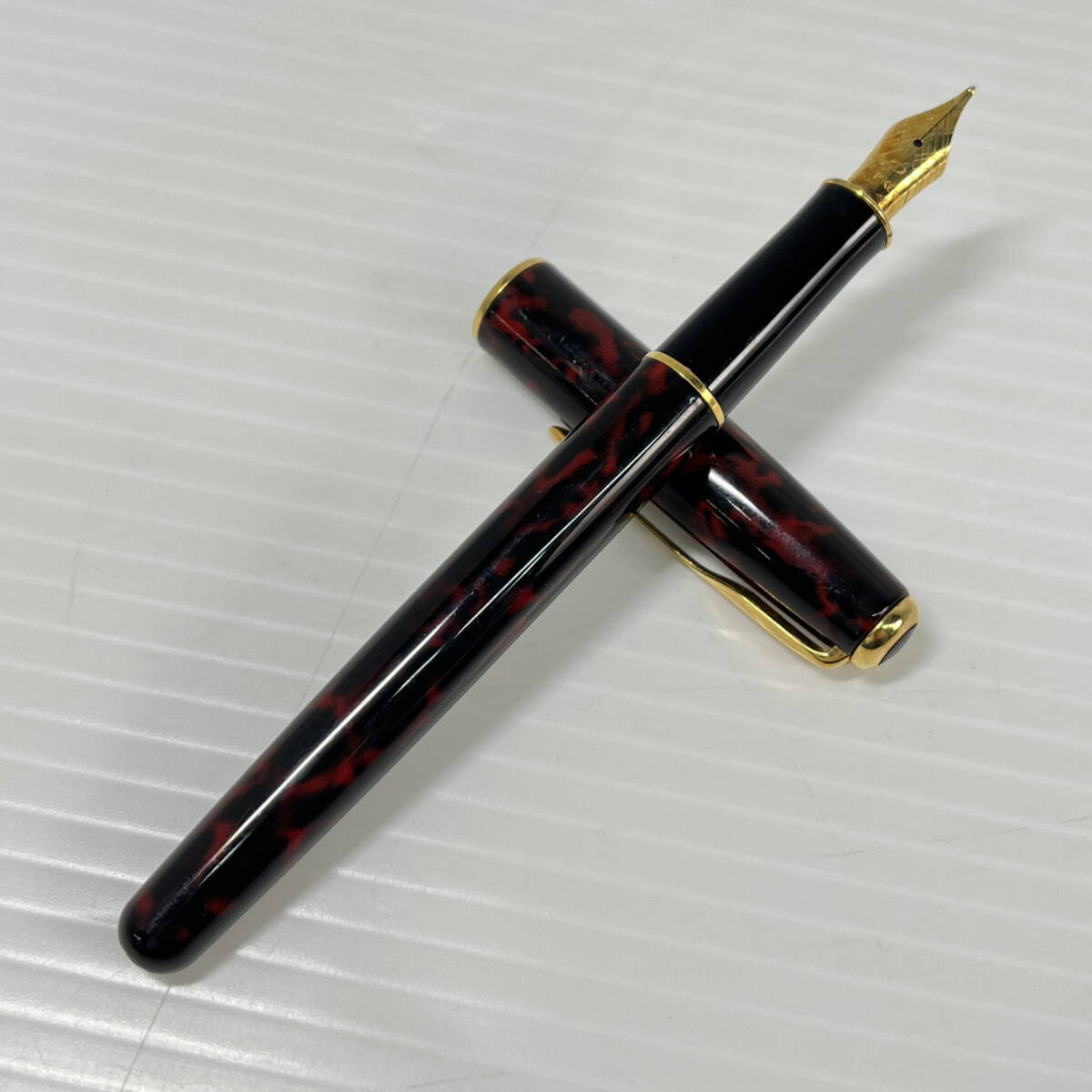 2602M2605 PARKER パーカー SONNET Ⅲ ペン先18K/750刻印有 赤 マーブル