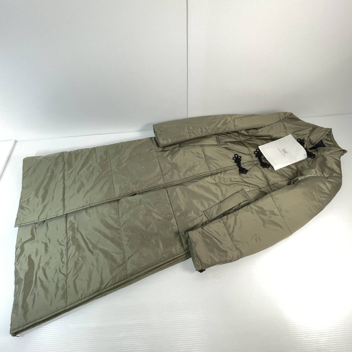 2602M0804 タグ付 KAPOK KNOT カポックノット 二階堂ふみコラボ コート 中綿 サイズM カーキアニマルフリー ダウン チャイナドレス