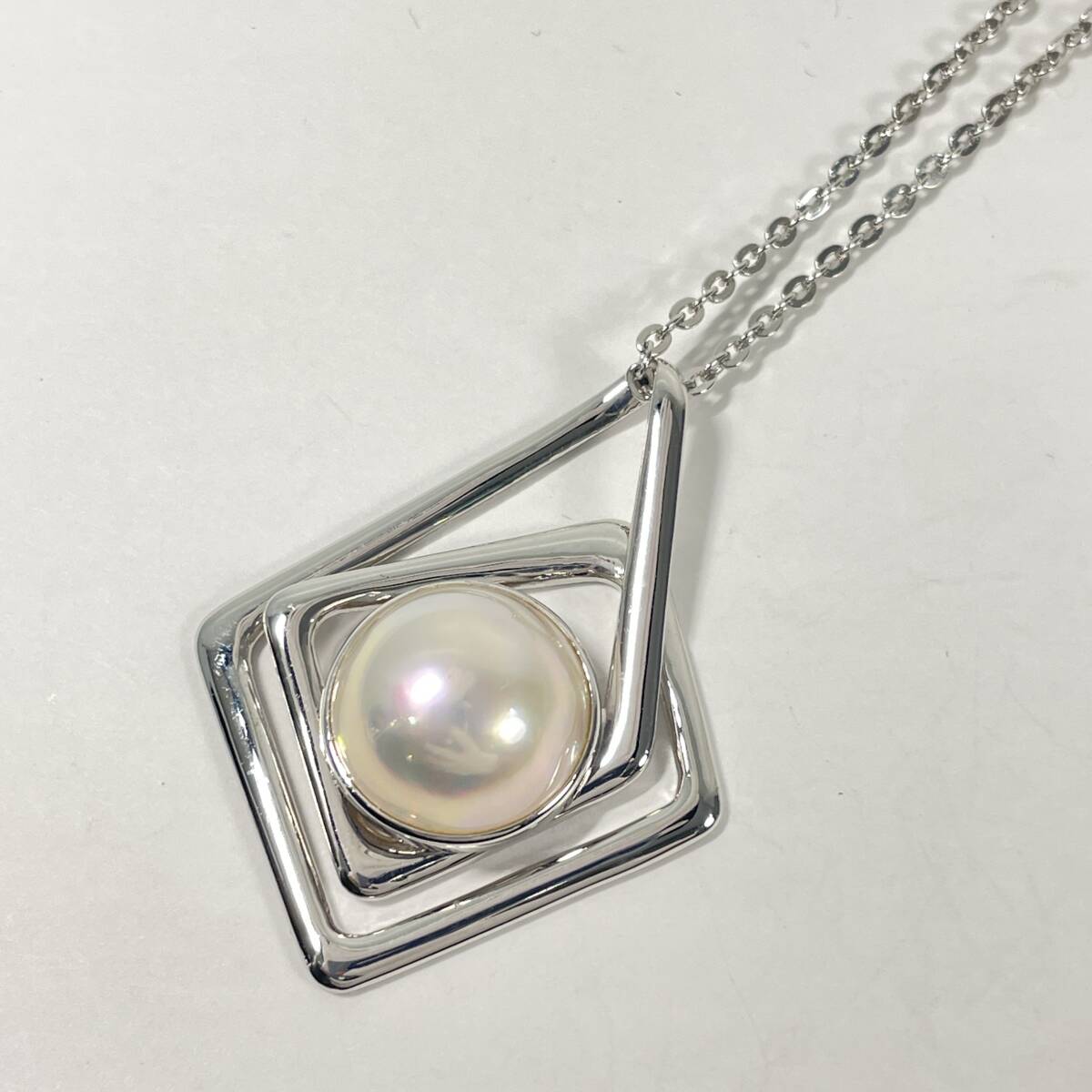 2603M3208 田崎真珠 TASAKI マベパール ネックレス 重量約10.3g 全長約61.7cm 925刻印有