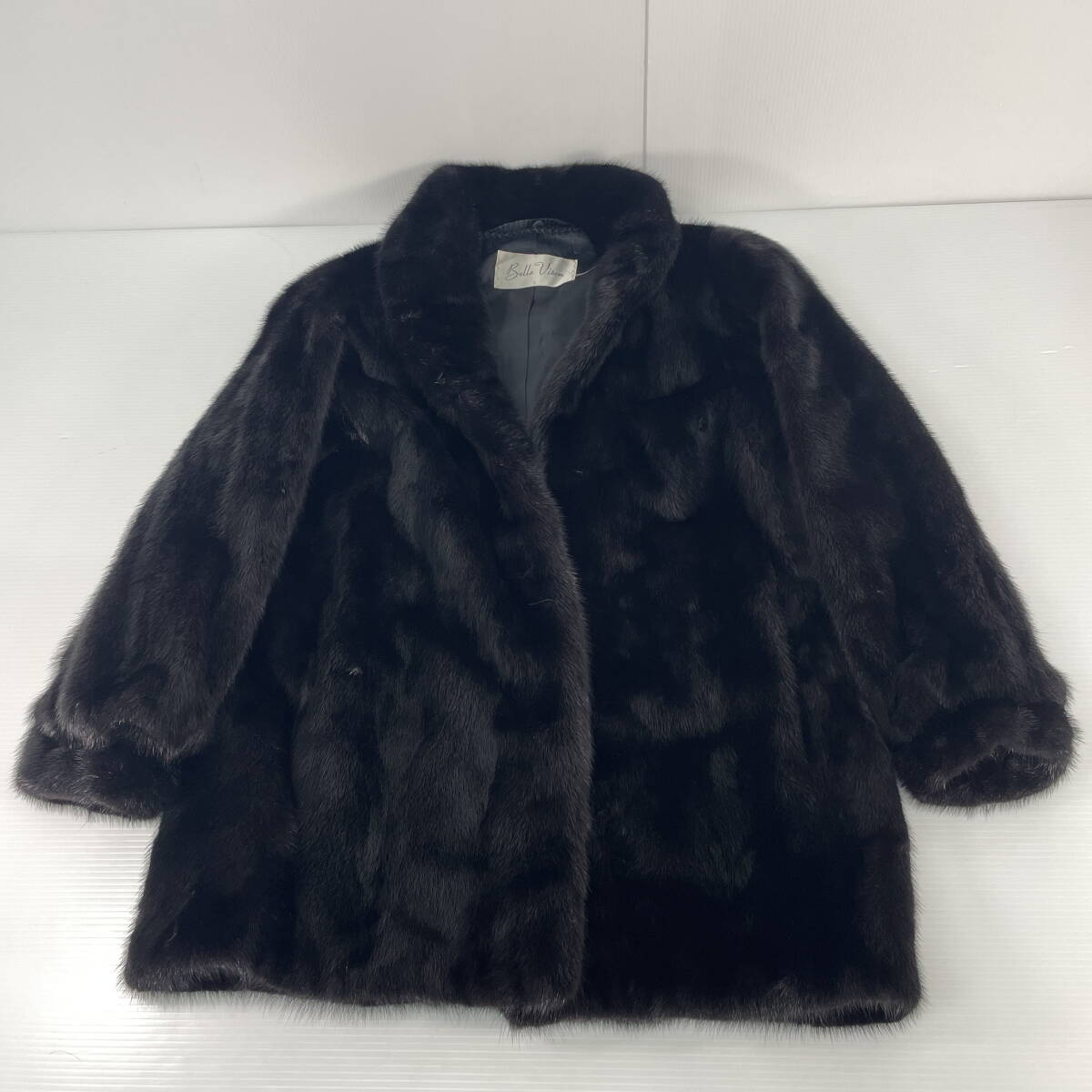 2603M3702 Blle Vison 毛皮 ハーフコート SAGA MINK サガミンク 黒 ブラック サイズ13