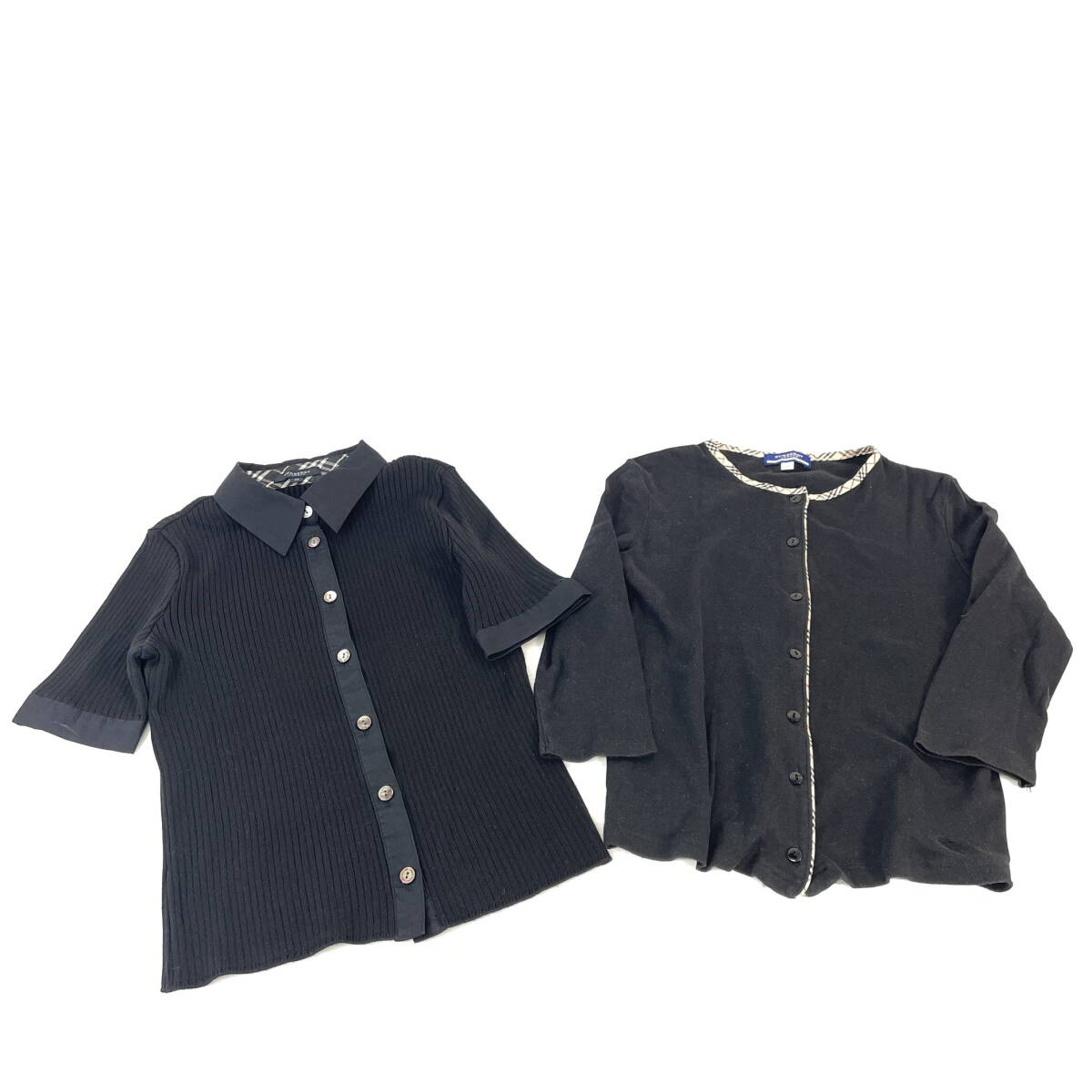 2603M3707 BURBERRY バーバリー ニット サイズ38/ブルーレーベル ノバチェック カーディガン Mサイズ トップス計2点