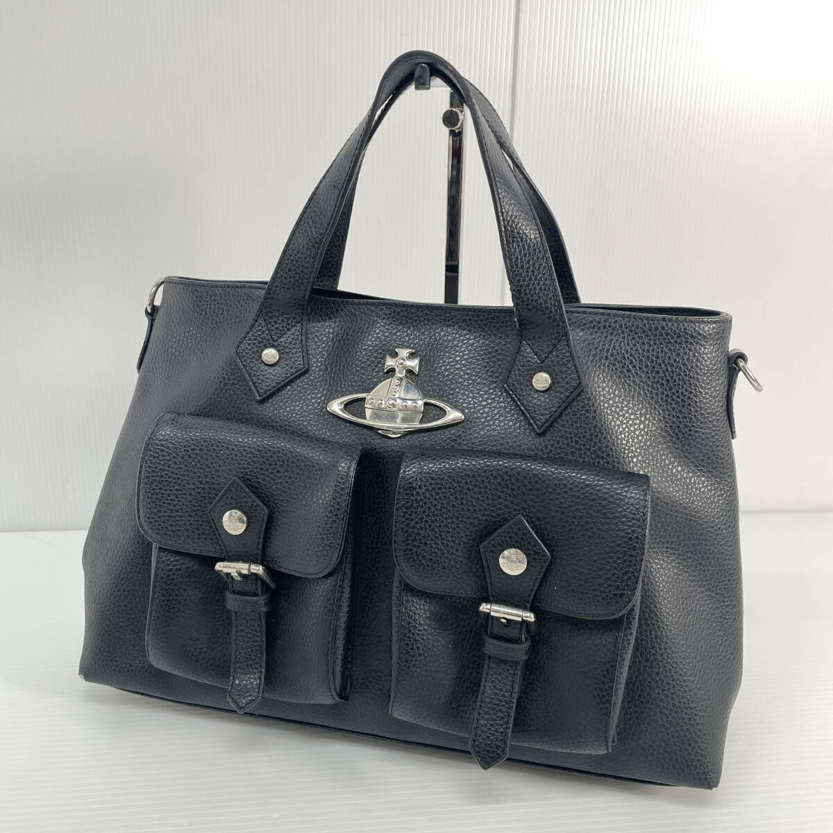 2603M3711 VivienneWeswood ヴィヴィアンウエストウッド 2way ハンドバッグ ショルダーバッグ 黒 レザー