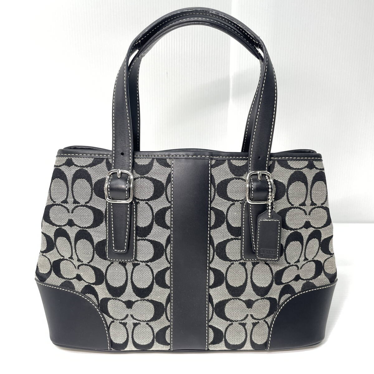 2603M3712 COACH コーチ 6336 シグネチャー キャンバス×レザー トートバッグ ハンドバッグ