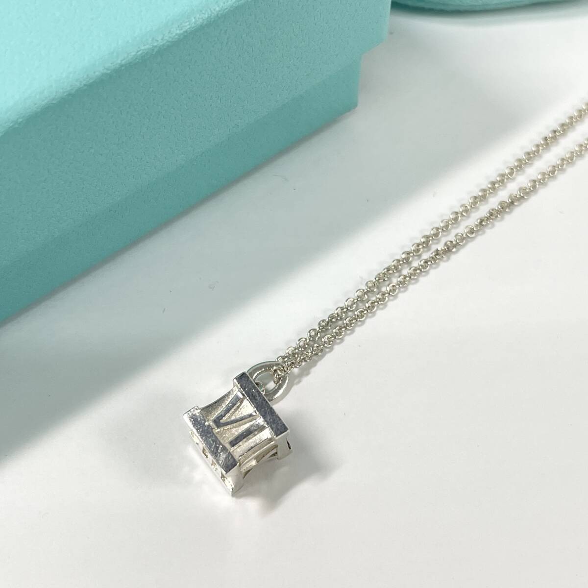 2603M3720 TIFFANY&Co. ティファニー アトラス キューブ ネックレス 重量約7.8g 全長約40.3cm 箱付