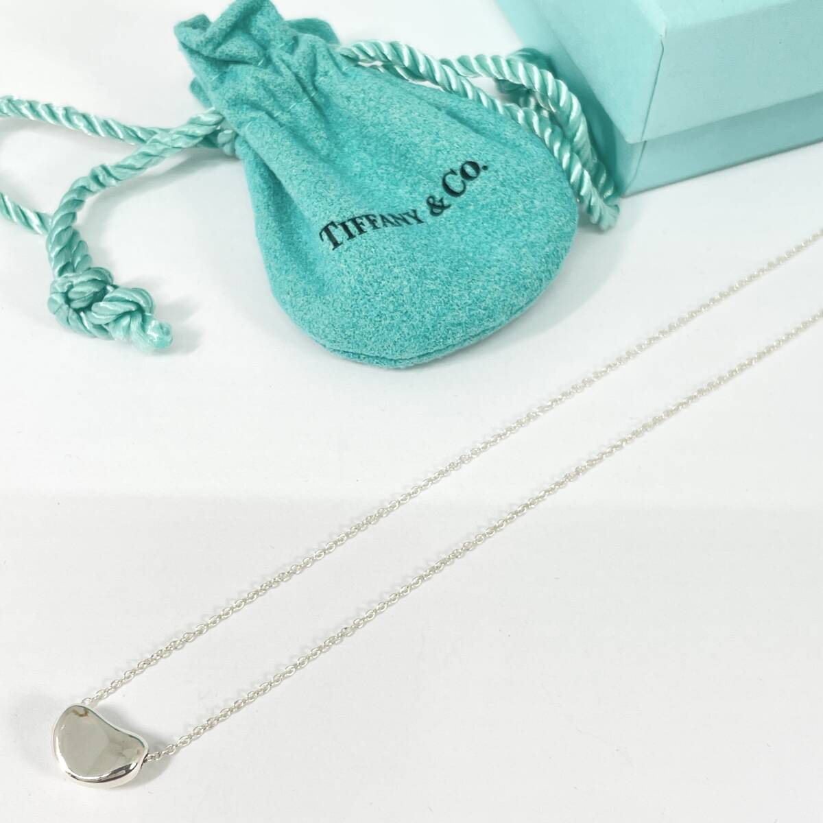 2603M4115 TIFFANY&Co. ティファニー ビーン ネックレス 重量約3.0g 全長約41.8cm 925刻印有 箱付