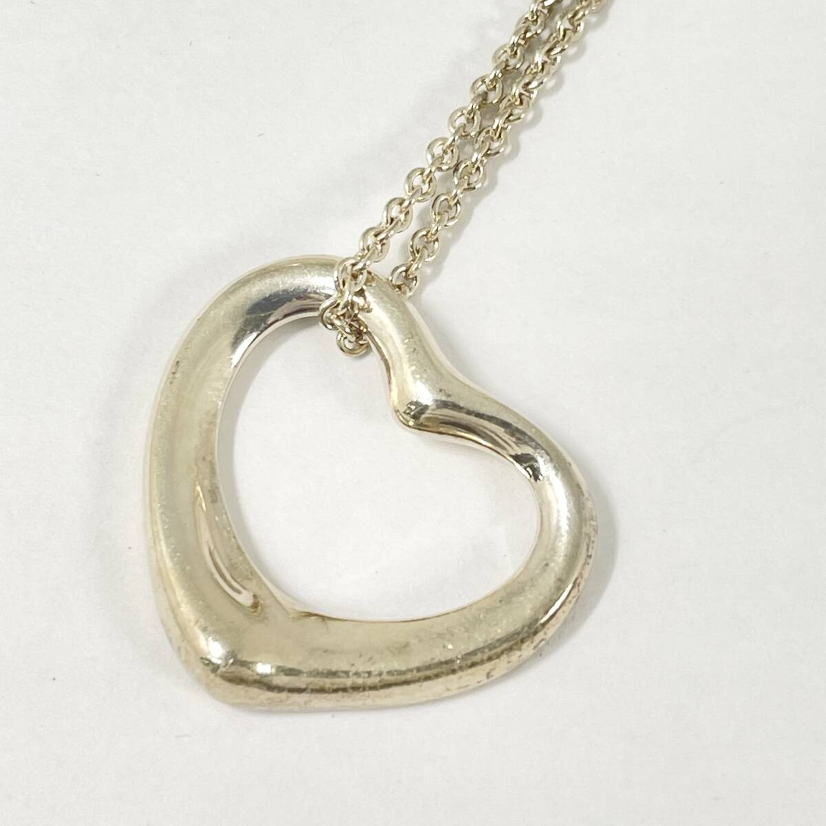 2603M4120 TIFFANY&Co. ティファニー オープンハート ネックレス 重量約6.1g 全長約40.8cm 925刻印有