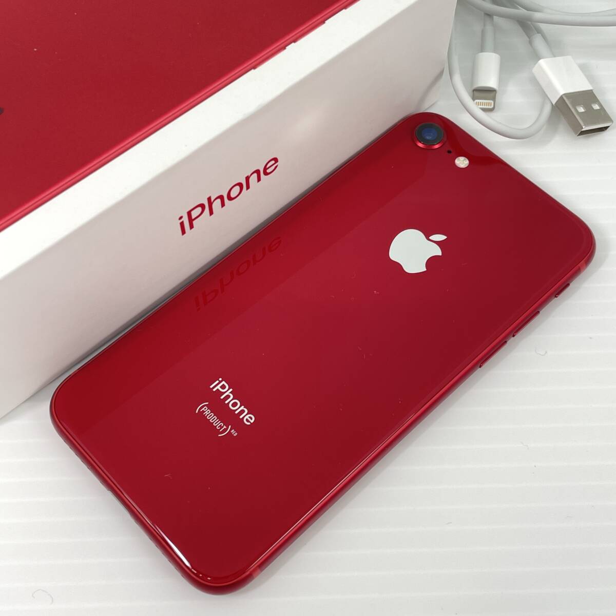 2603M4203 Apple アップル iPhone8 NRRY2J/A 64GB IMEI Softbank系：〇判定 SIMロック有 通電確認済 箱付 プロダクトレッド