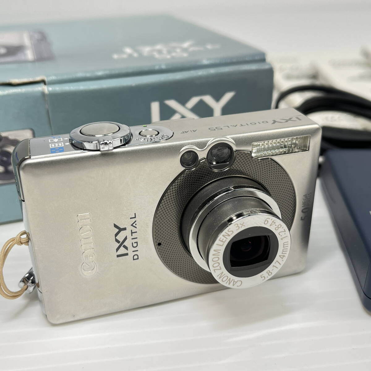 2603M3806 Canon キヤノン コンパクトデジタルカメラ IXY DIGITAL 55 PC1150 通電確認済 箱付