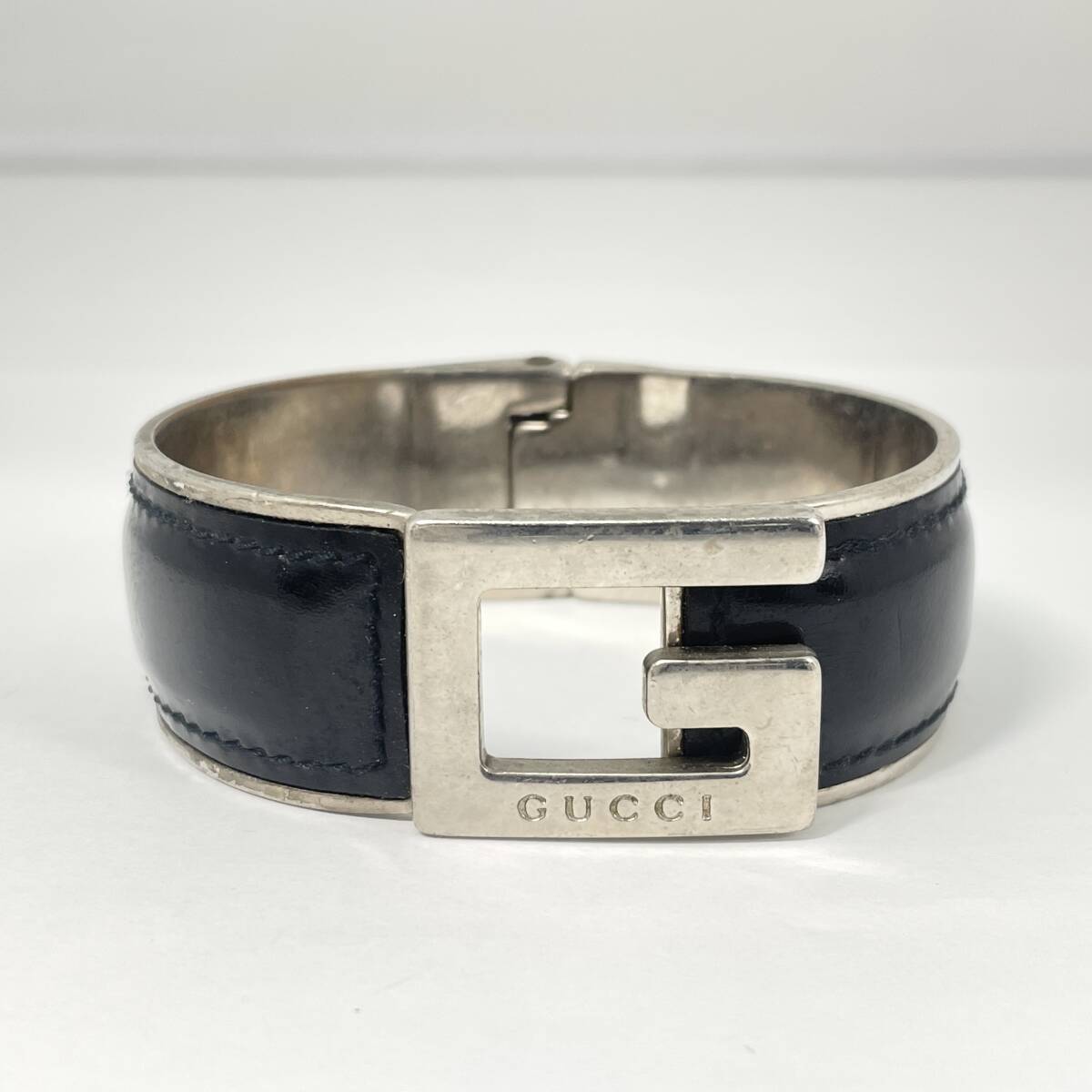 2603M3416 GUCCI グッチ Gロゴ バングル ブレスレット 腕輪 重量約61.8g 内径約17cm