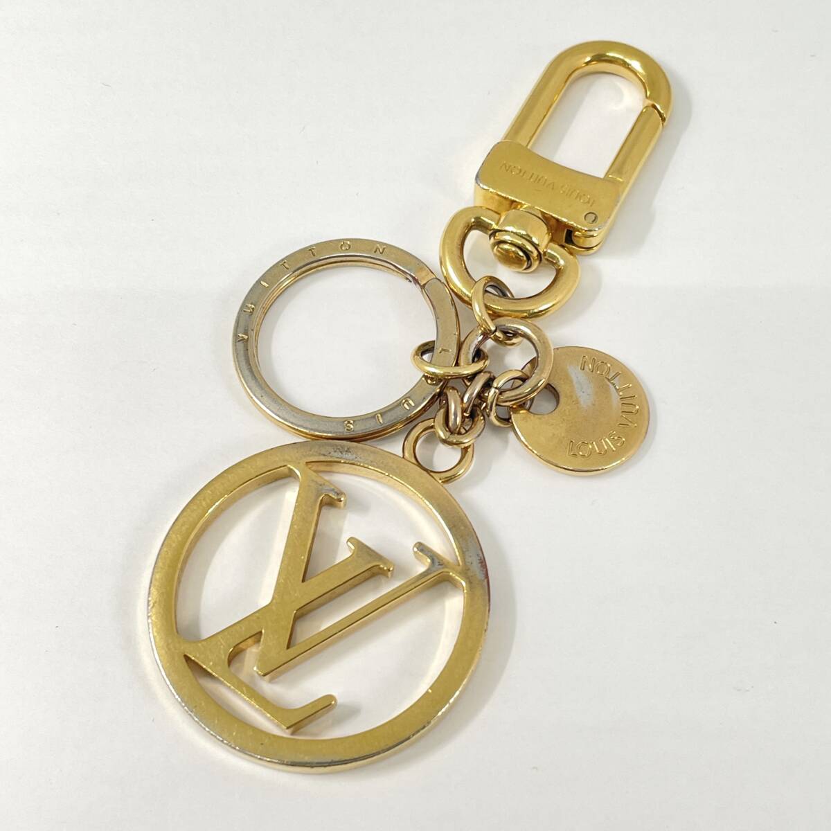 2603M3419 LOUIS VUITTON ルイヴィトン M68000 ポルトクレ LVサークル キーリング キーホルダー 重量約35g ゴールドカラー