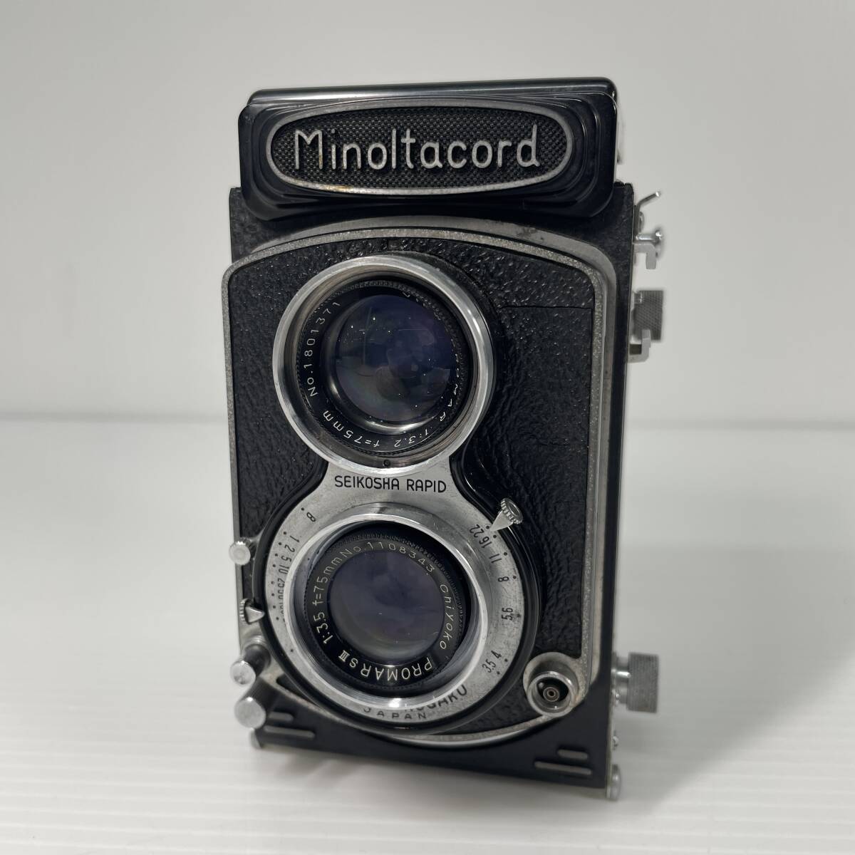 2603M3910 MINOLTA ミノルタ 二眼レフカメラ Minoltacord レンズ VIEW-PROMAR ：3.2 f=75mm・Chiyoko PROMARSⅢ 1：3.5 f=75mm