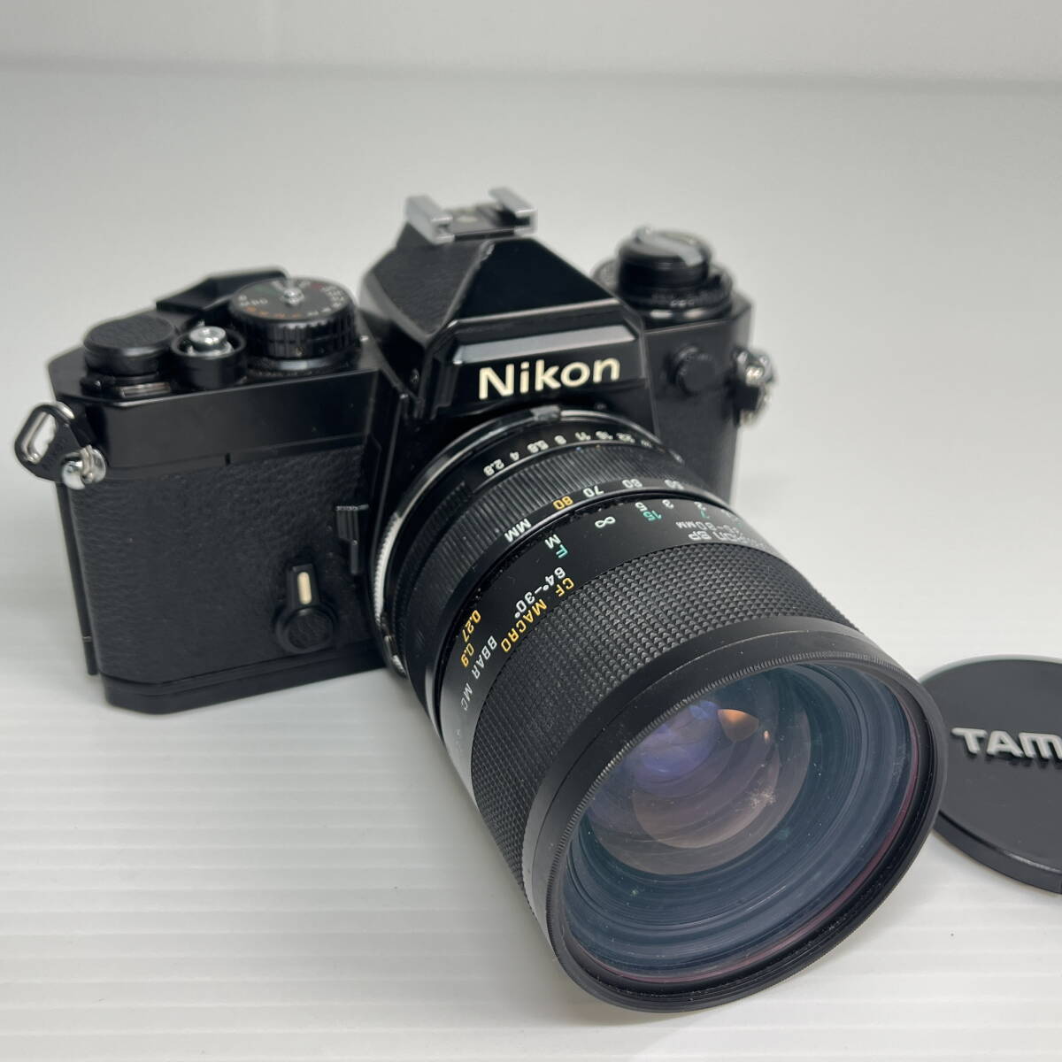 2603M3504 Nikon ニコン フィルムカメラ FE ブラックボディ/レンズ TAMRON SP 1：2.8-3.8 35-80mm Nikon用 現状品