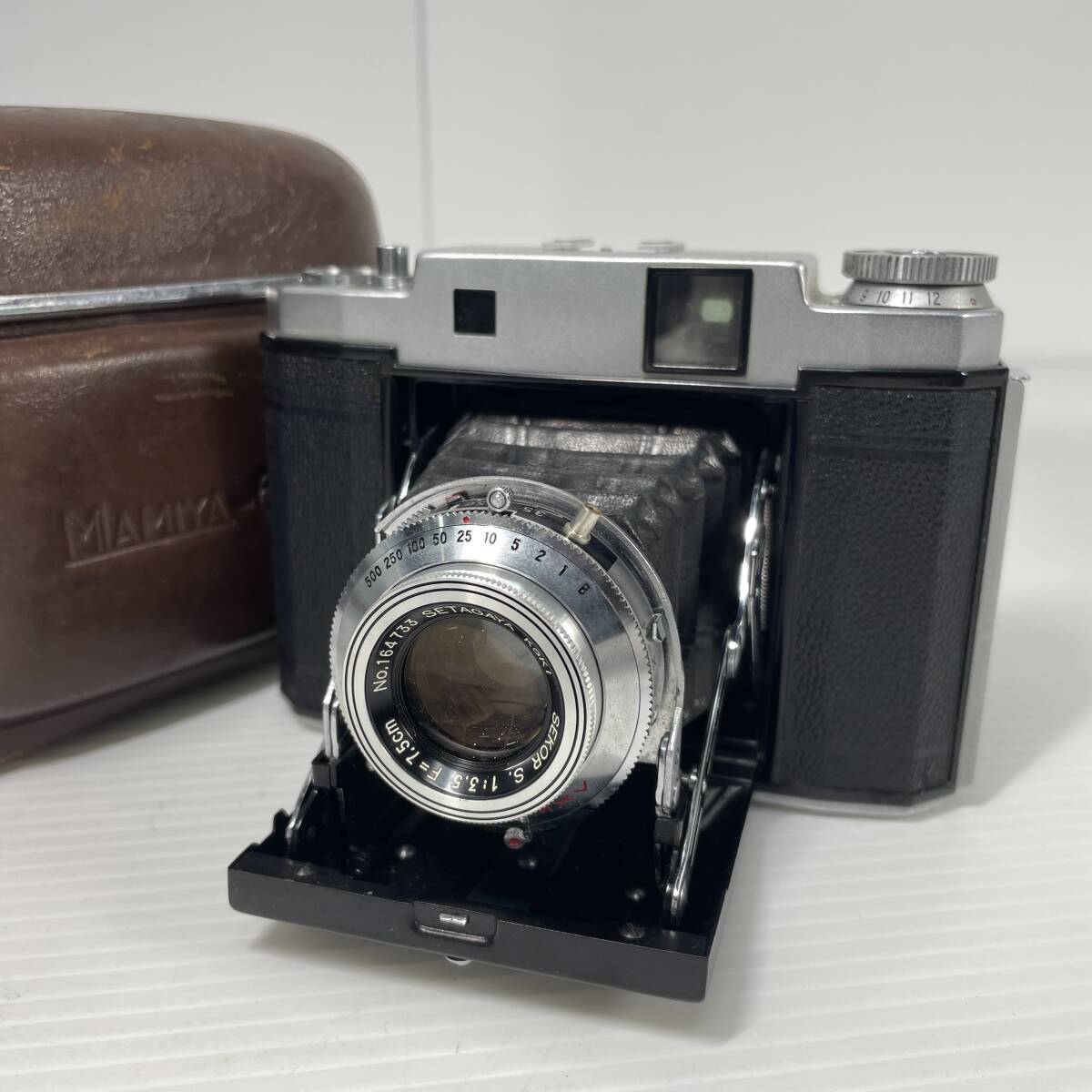 2603M3914 MAMIYA マミヤ 蛇腹カメラ MAMIYA-6 レンズ SETAGAYA Koki SEKOR S 1：3.5 F=7.5cm 現状品 ケース付