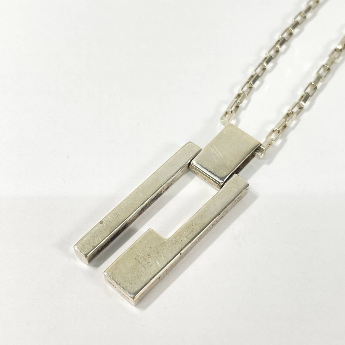 2603M4419 GUCCI グッチ ロゴ ネックレス 重量約18.3g 全長約50.3cm 925刻印有