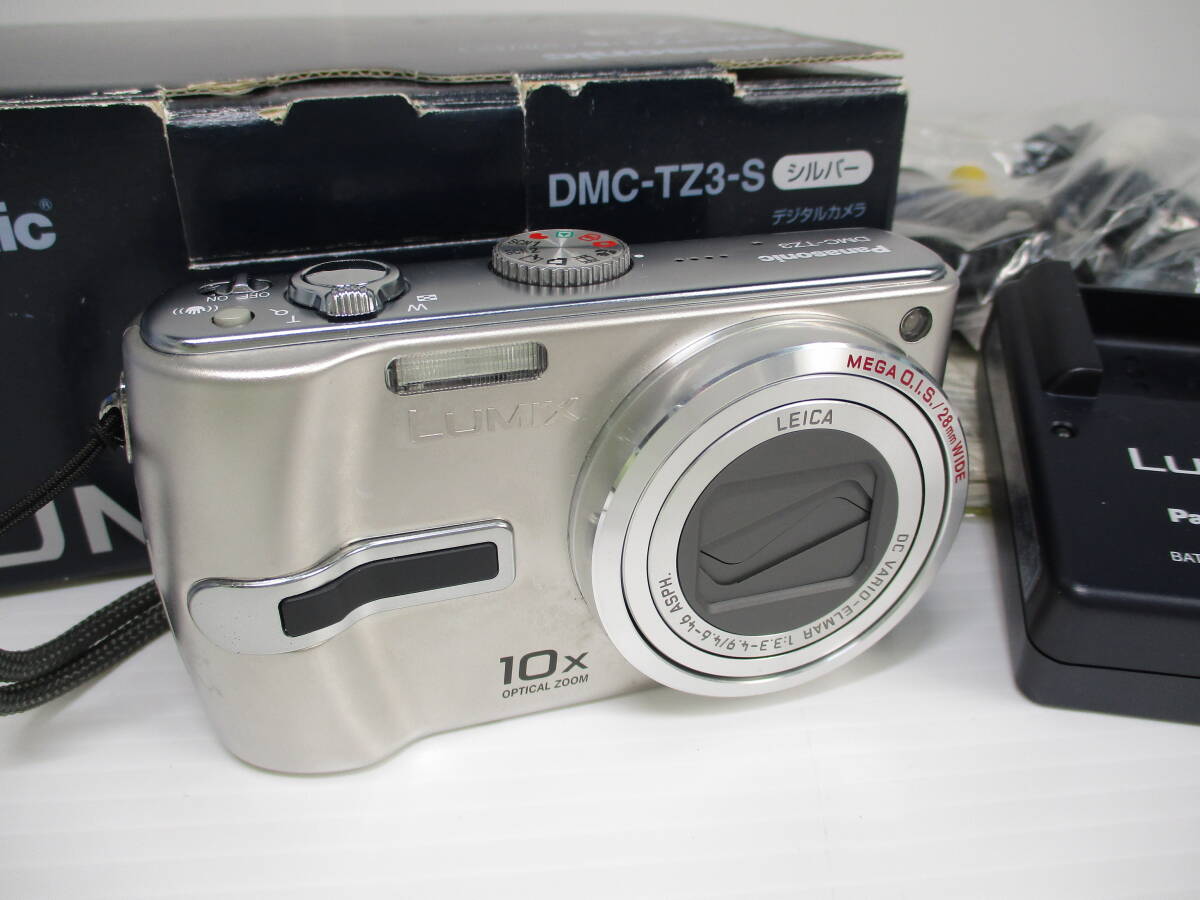 2603M3820 Panasonic パナソニック コンパクトデジタルカメラ LUMIX DMC-TZ3-S 通電確認済 箱付
