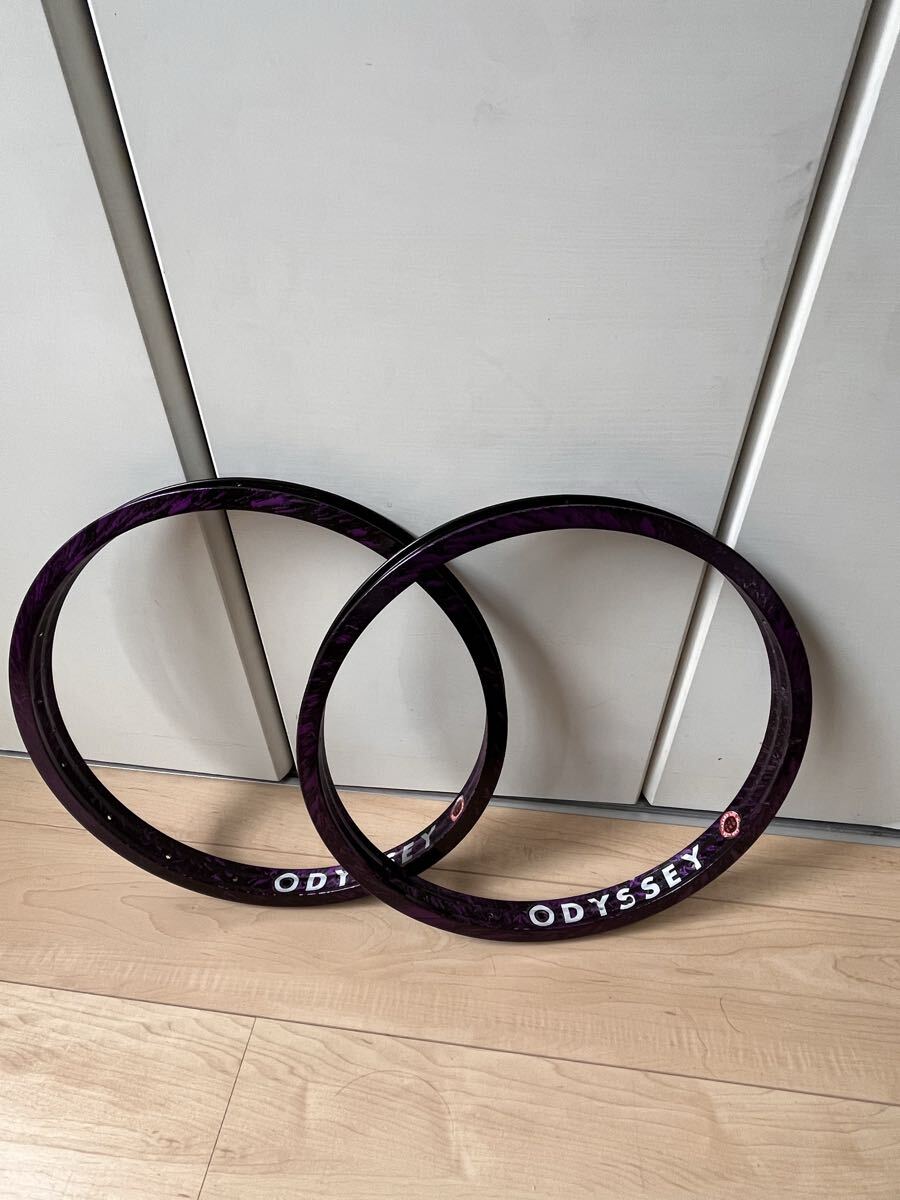 BMX オデッセイ　ODYSSEY ハザードライトリム 36H リム　ホイール　20インチ前後セット！！　レア色