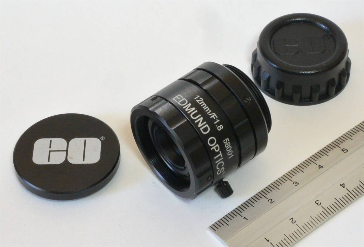 ★ Edmund Optics　Cマウント レンズ TECHSPEC 58001　12mm F1.8　2/3”　7.5メガ　FA産業用　（送料440円～）　倹）Fujinon HF12.5SA-1　