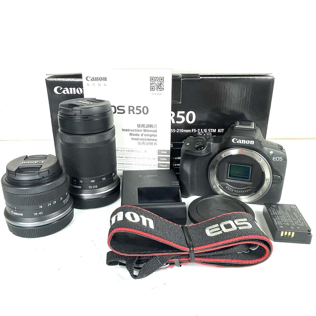 ショット数9000回未満!!■ほぼ新品■ CANON EOS R50 ダブルズームキット