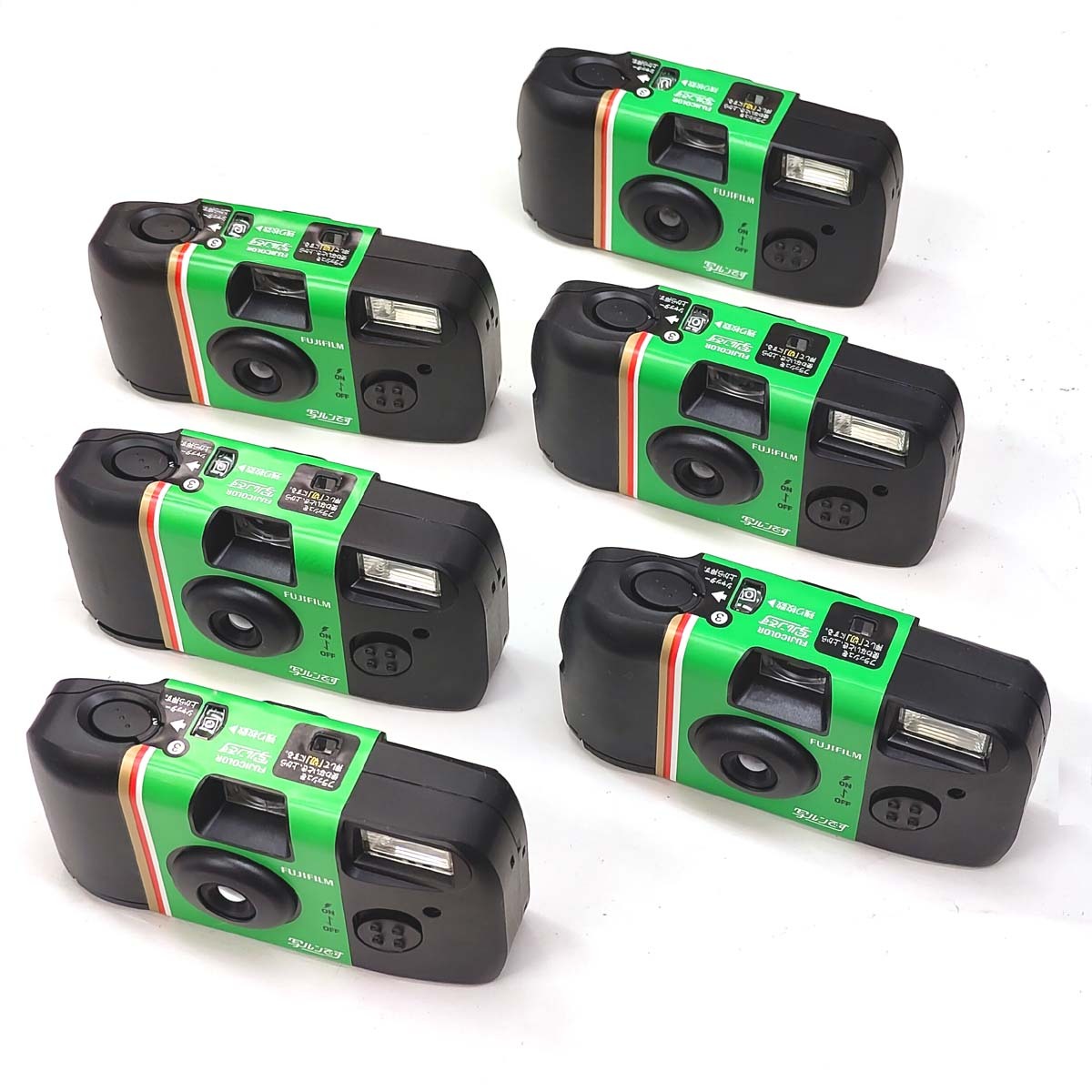 使い捨てカメラ【使用済6個セット】FUJIFILM レンズ付フィルム【即決】フィルムなし 撮影不可★写ルンです フジフィルム 富士フィルム