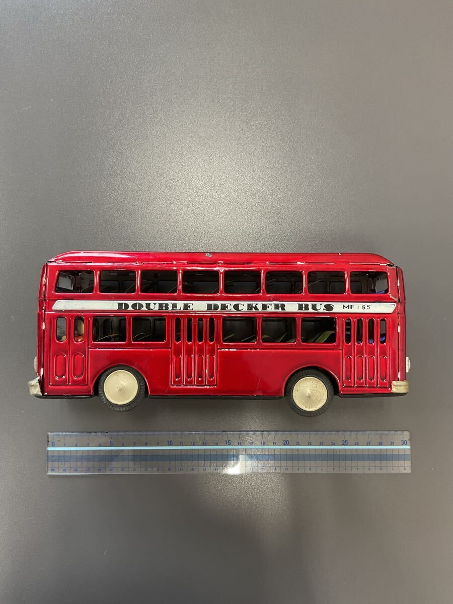 。97 中国製造　ダブル　デッカーDOUBLE DECKER 　 BUS ブリキ 二階建てバス ロンドンバス　ビンテージ