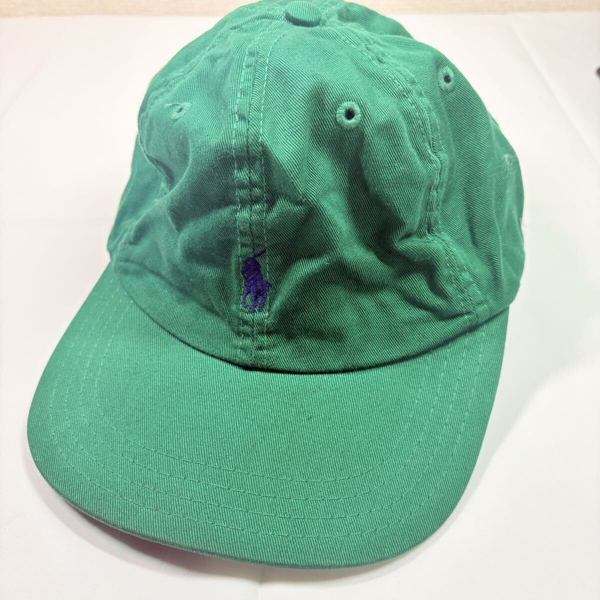 POLO RALPH LAUREN Classic Cap 90s USA製　ポロラルフローレン　キャップ帽子　グリーン　メンズ　レディース　古着