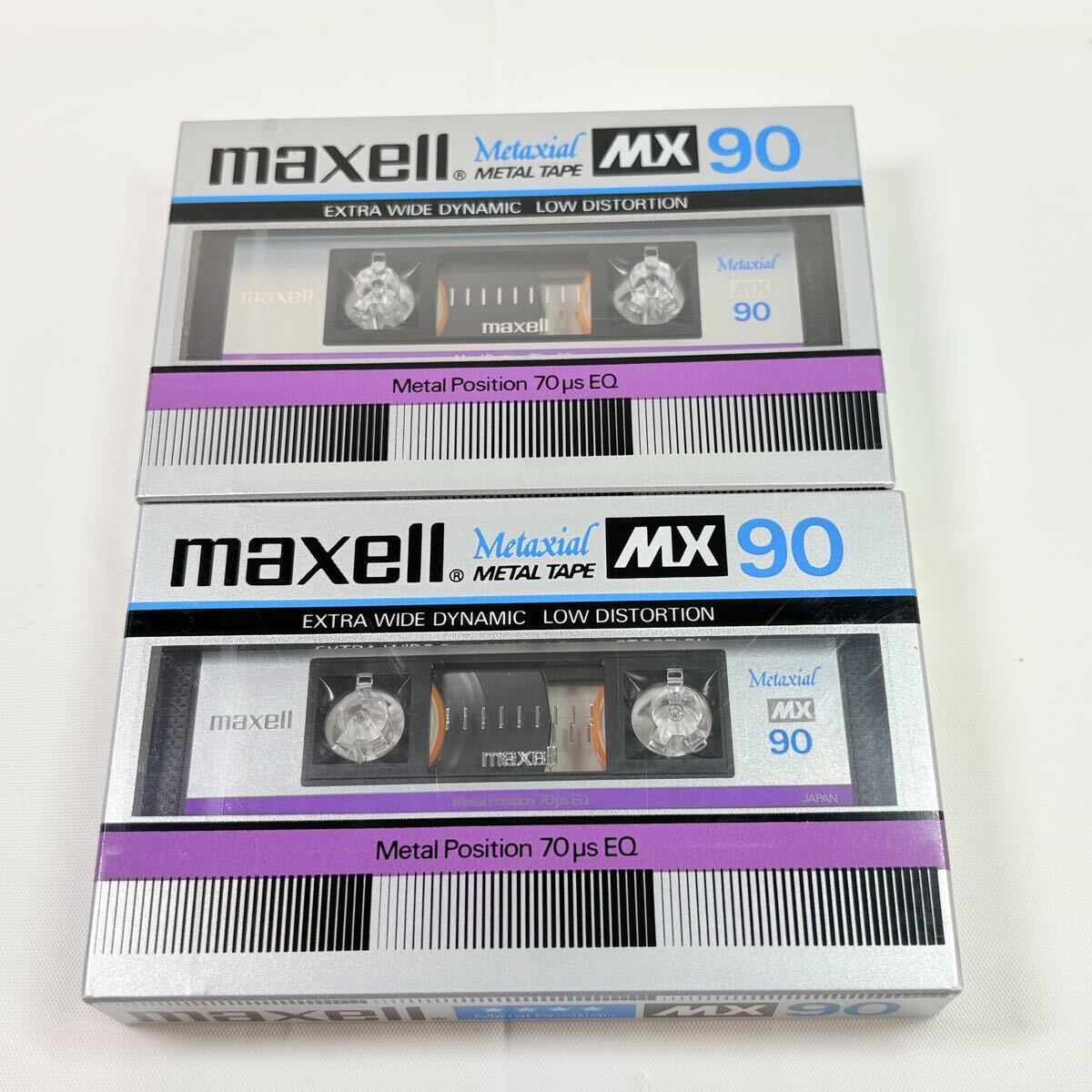 未開封品　maxell MX 90 metal position カセットテープ　メタルテープ　2点　レトロ　記録媒体　希少　当時物