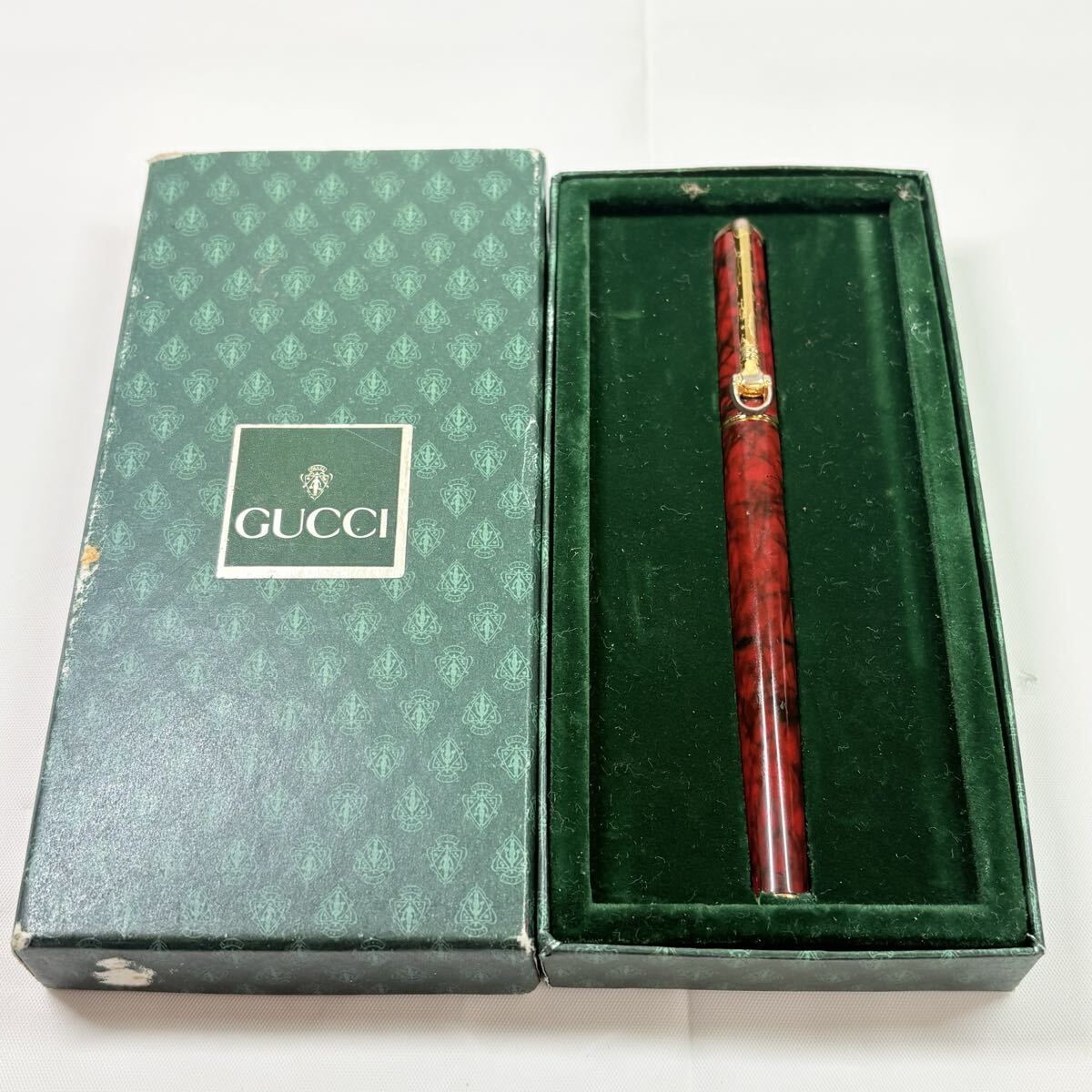 GUCCI グッチ　ボールペン アンティーク　ホースビット　箱付き　ヴィンテージ　レトロ