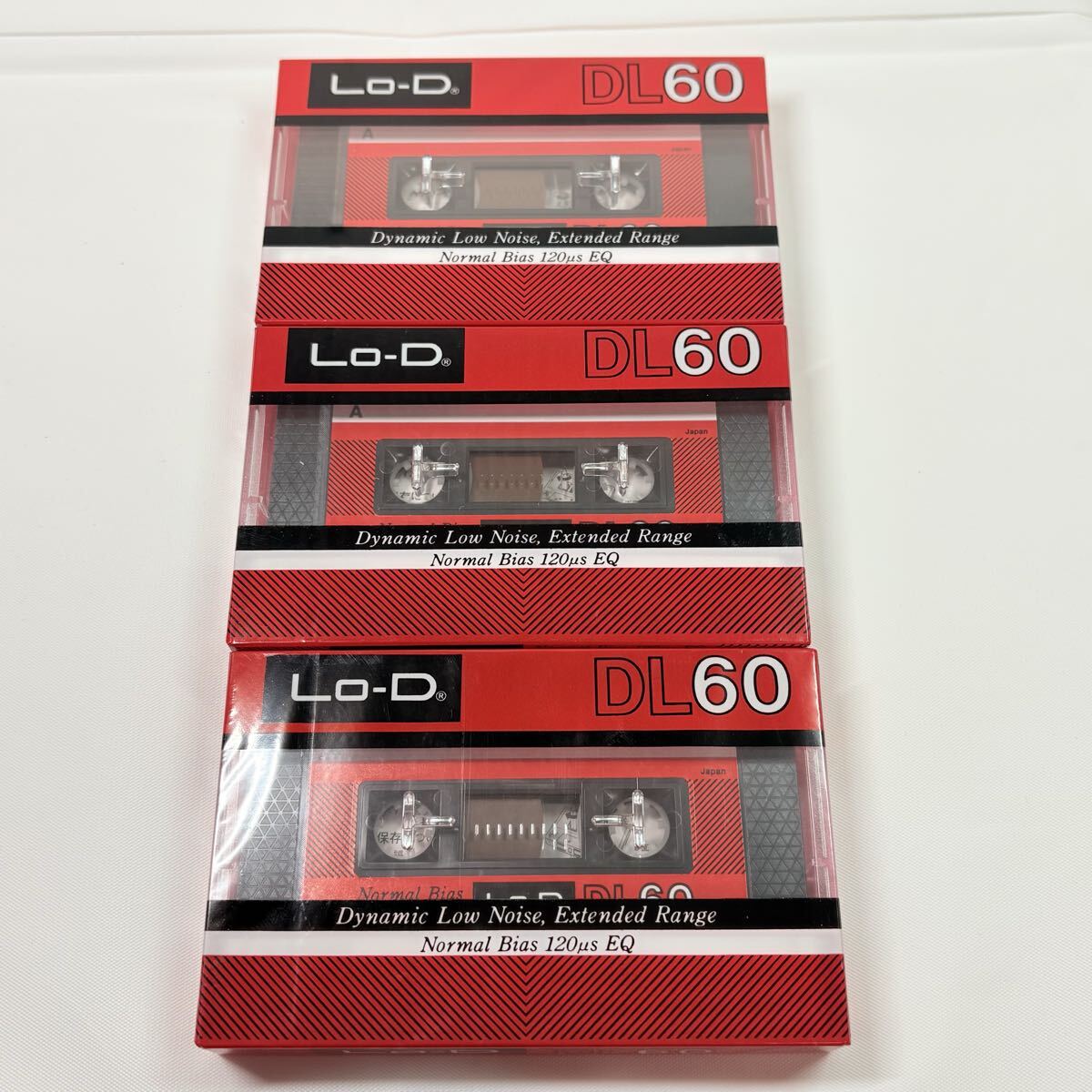 未開封品　カセットテープ Lo-D DL 60 3点　記録媒体　レトロ　当時物