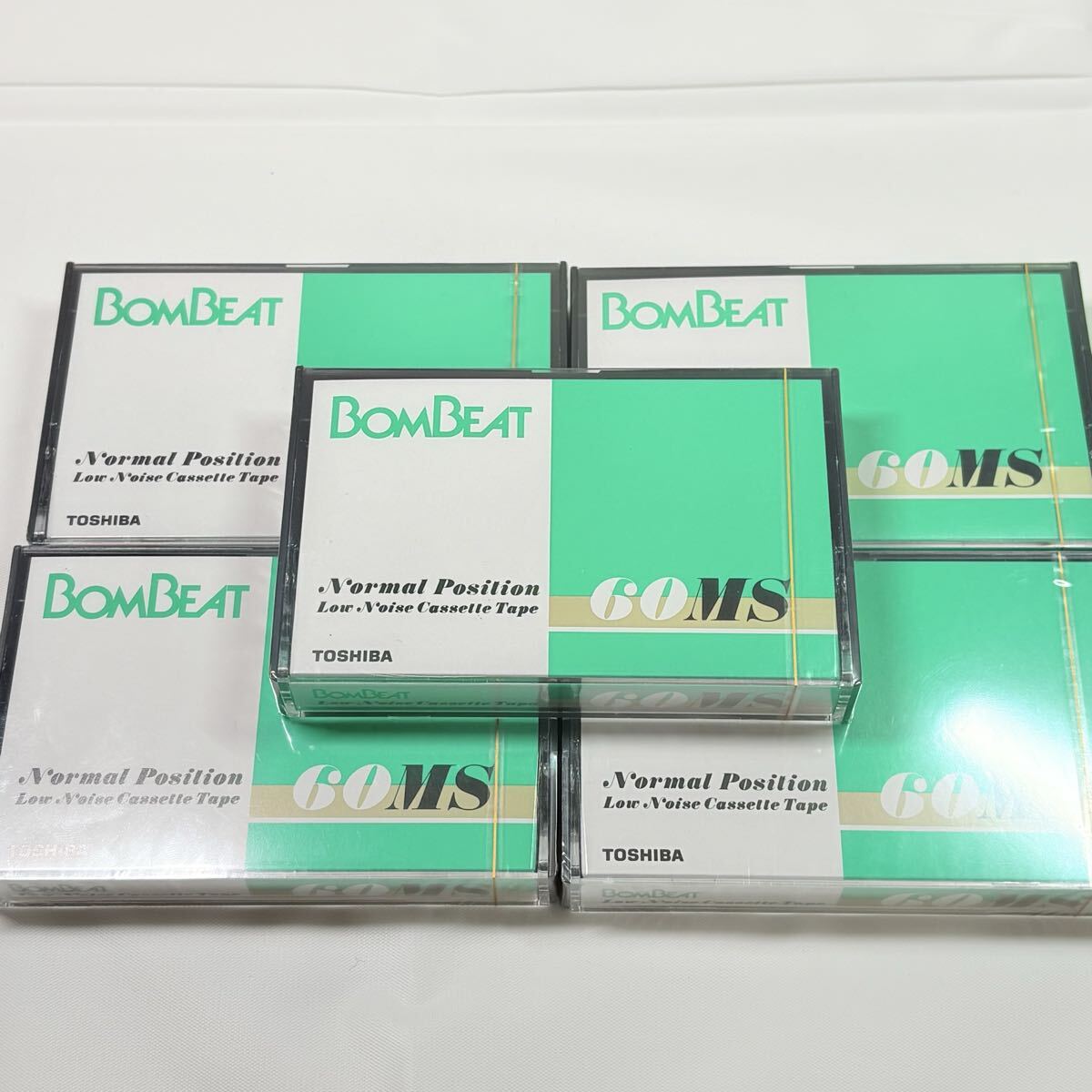 未開封品　TOSHIBA Bom Beat 60MS 5点まとめ カセットテープ　記録媒体　レトロ　希少　レア　当時物