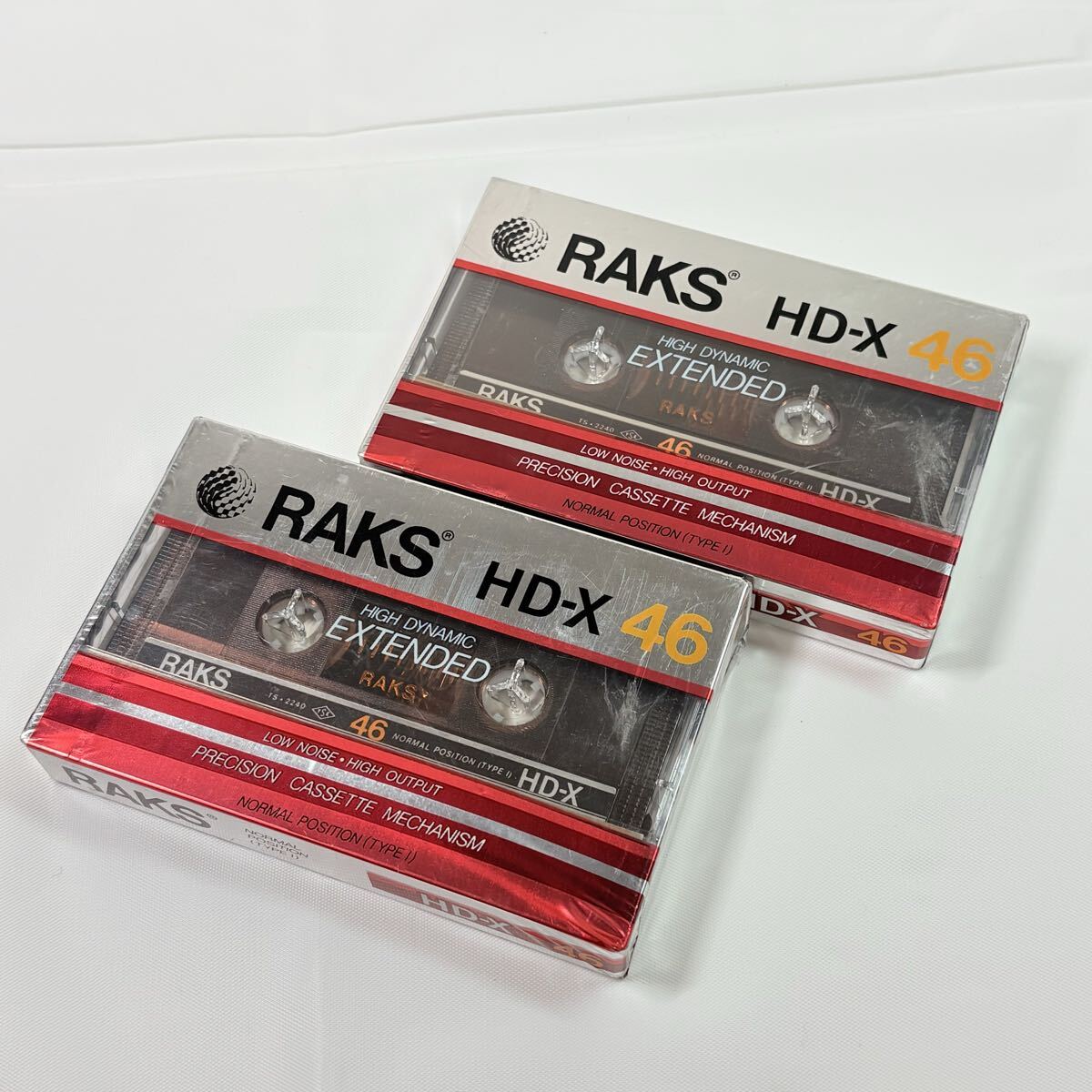 未開封品　RAKS HD-X 46 2点　カセットテープ　68mm 記録媒体　レトロ　当時物　保管品