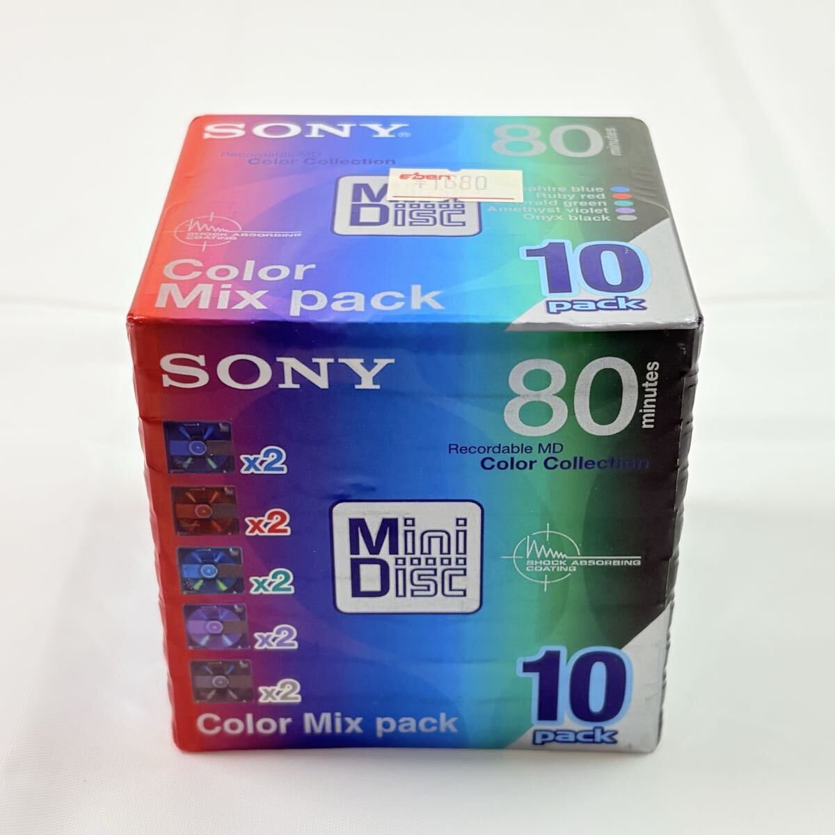 未開封品　SONY Mini Disc Color Mix pack 10pack ソニー　 ミニディスク　記録媒体　レトロ　レア　当時物