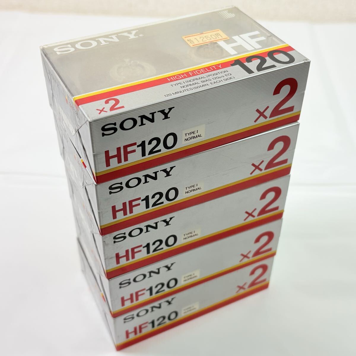 未開封品　SONY HF120 2pack×5 計10枚　カセットテープ　オールラウンドカセット　記録媒体　レトロ　当時物