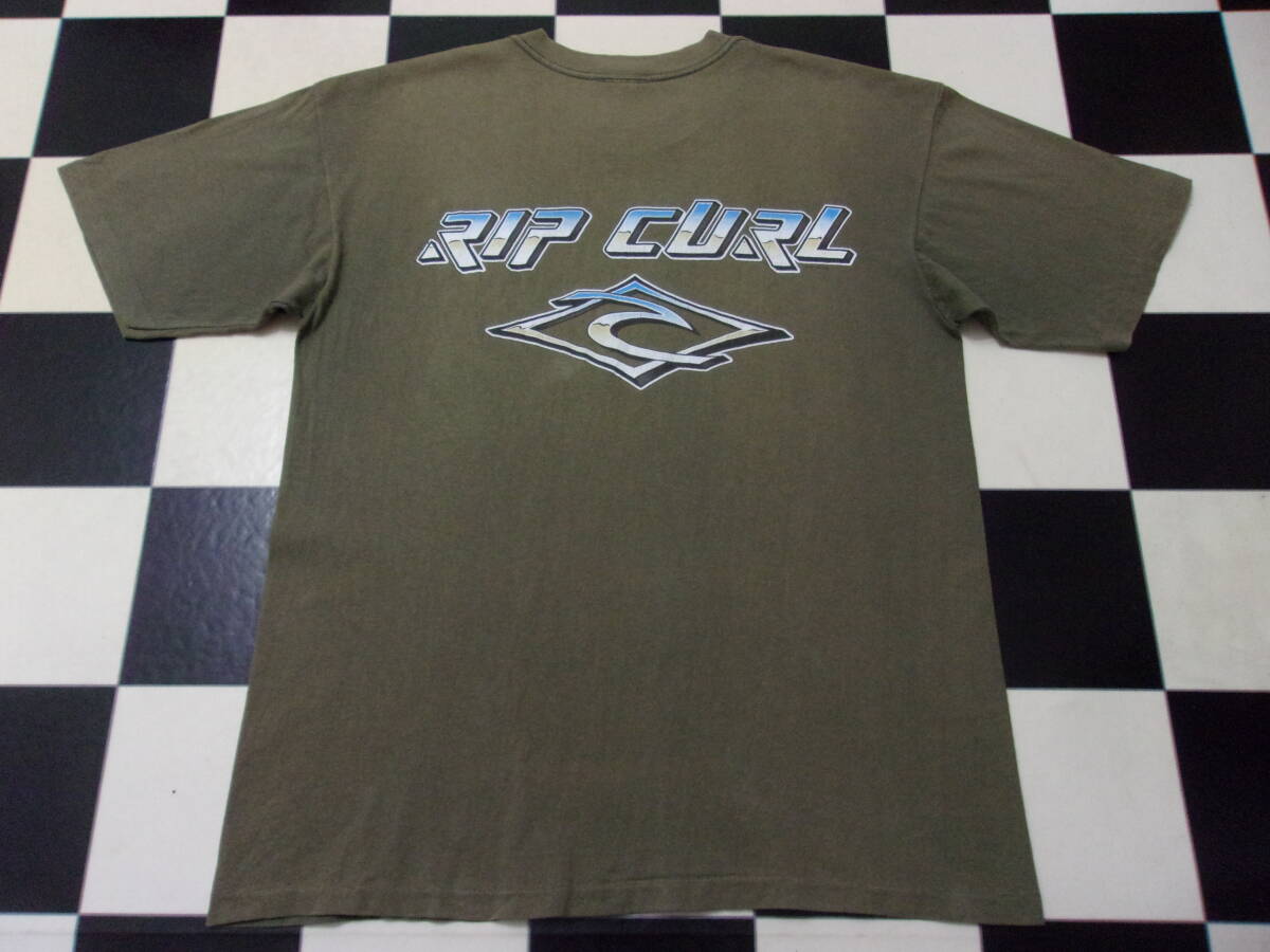 90s USA製 RIP CURL Tシャツ M(~L-XL位)90年代 オールド リップカール OLDSURF VINTAGE ビンテージ 古着 サーフィン 波乗り マリンスポーツ