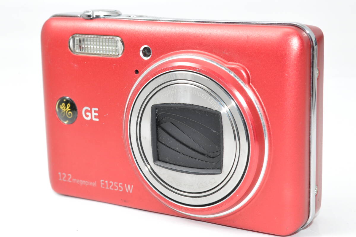 現状品 GE E1255 W レッド デジカメ ♯A7847