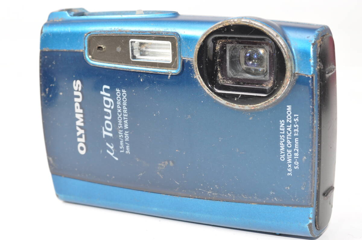ジャンク品・部品取りなどに オリンパス OLYMPUS μ TOUGH-3000 ブルー ♯A7858