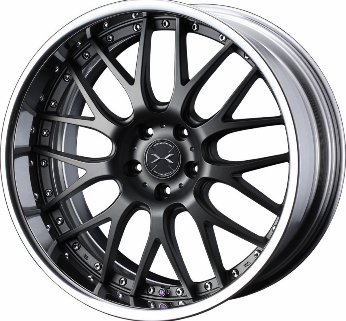 マーベリック　７０９Ｍ　マットガン　メタリック １７インチ　５、５Ｊ＋４５　１００/４穴　4本セット１点限り！ワゴンR等