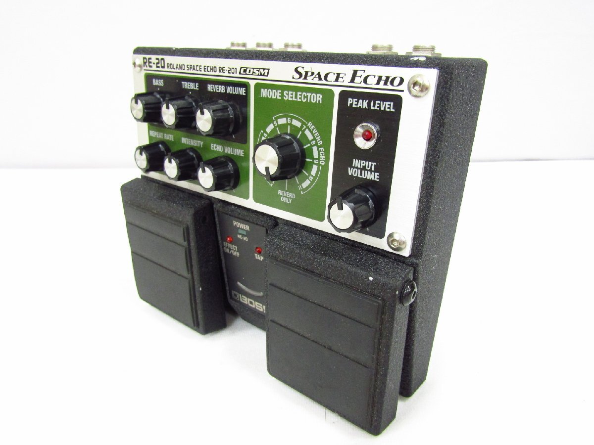 BOSS ボス SPACE ECHO エコー/リバーブ RE-20 MADE IN TAIWAN アダプターPSA ギターエフェクター 動作確認済み 中古品★090358