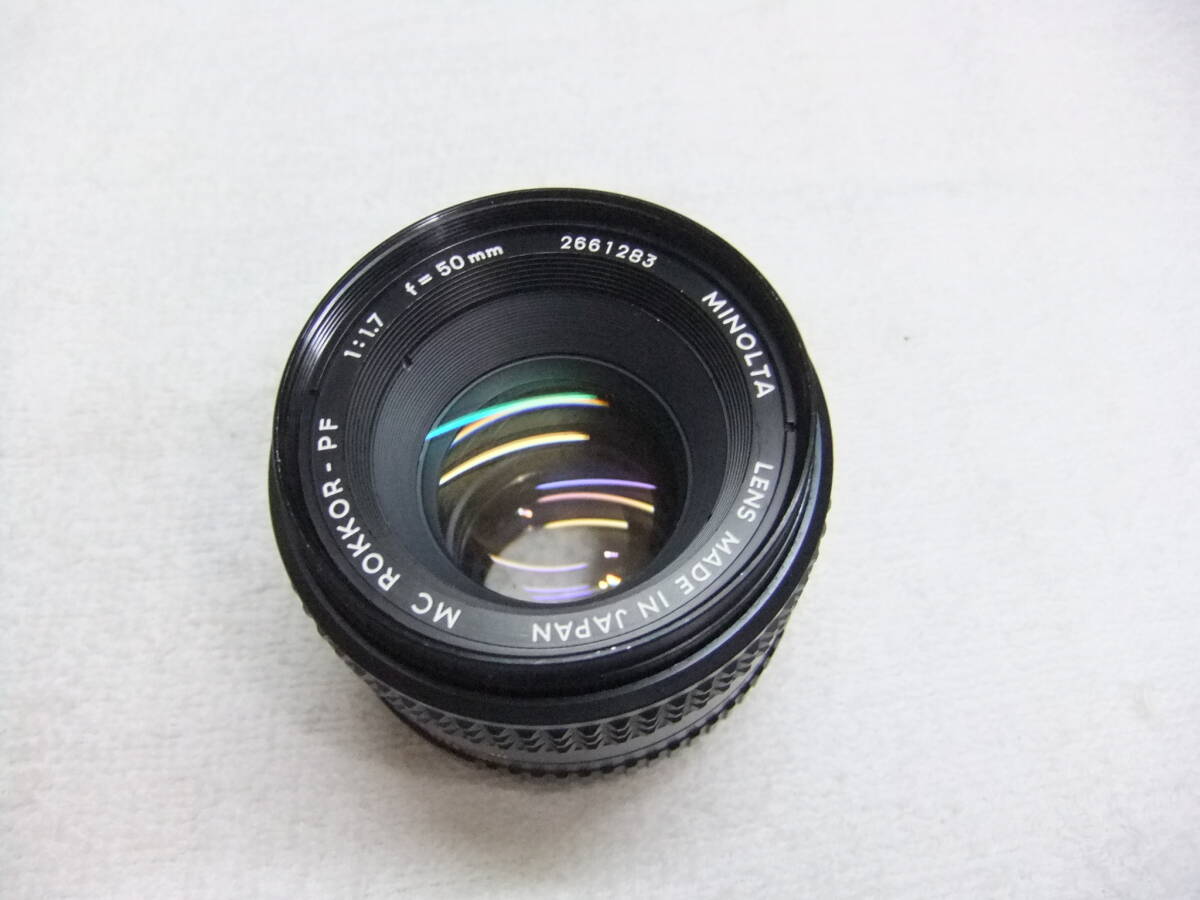 ひ83Z MINOLTA ミノルタ MC ROKKOR-PF 50mm F1.7 MF わけあり