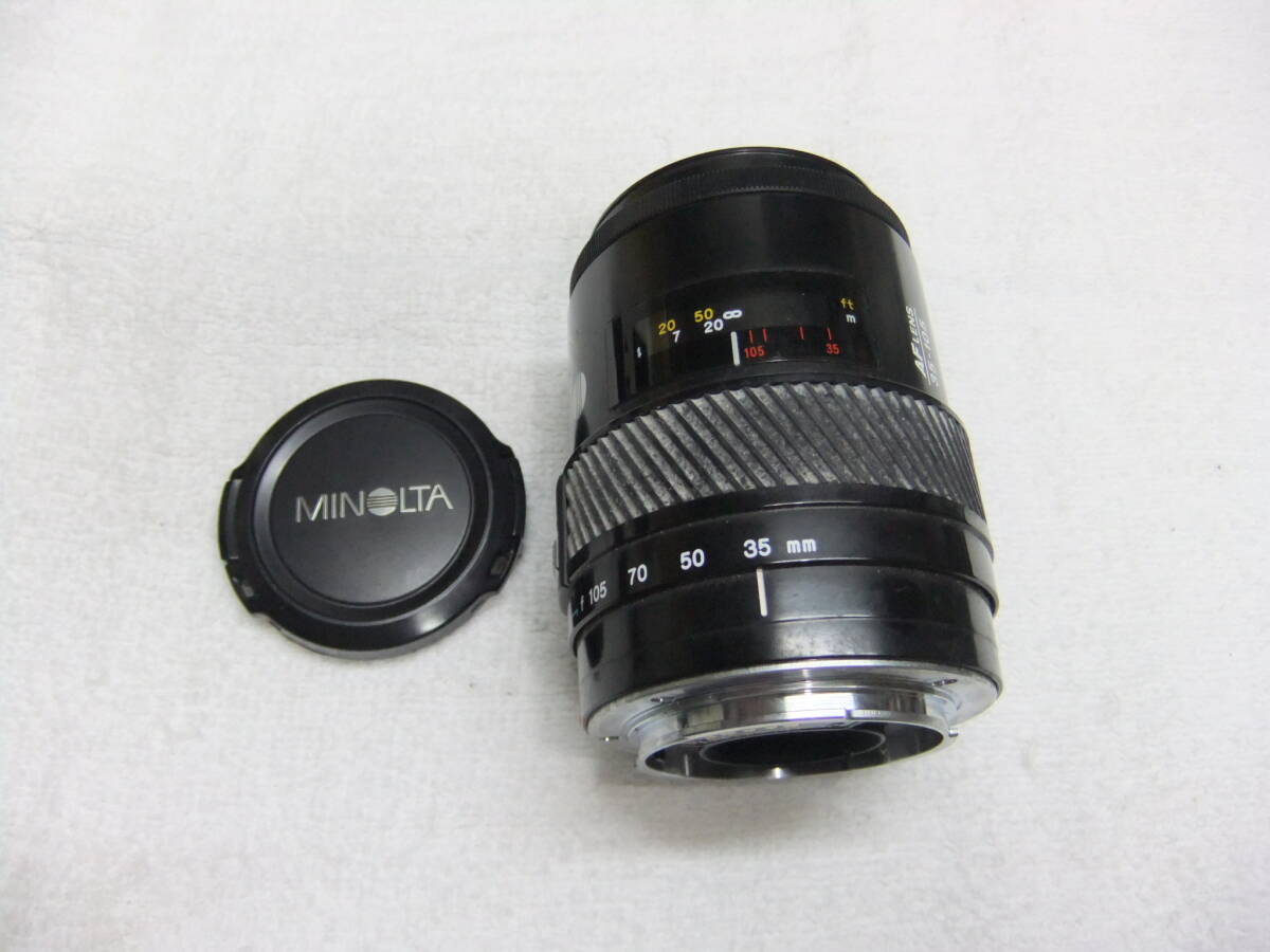 と31K MINOLTA ミノルタ AF 35-105mm F3.5-4.5 キャップ付 SONY ミノルタ Aマウント用 AF動作確認済