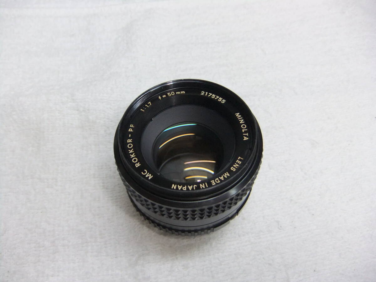 ふ77P MINOLTA ミノルタ MC ROKKOR-PF 50mm F1.7 MF わけあり