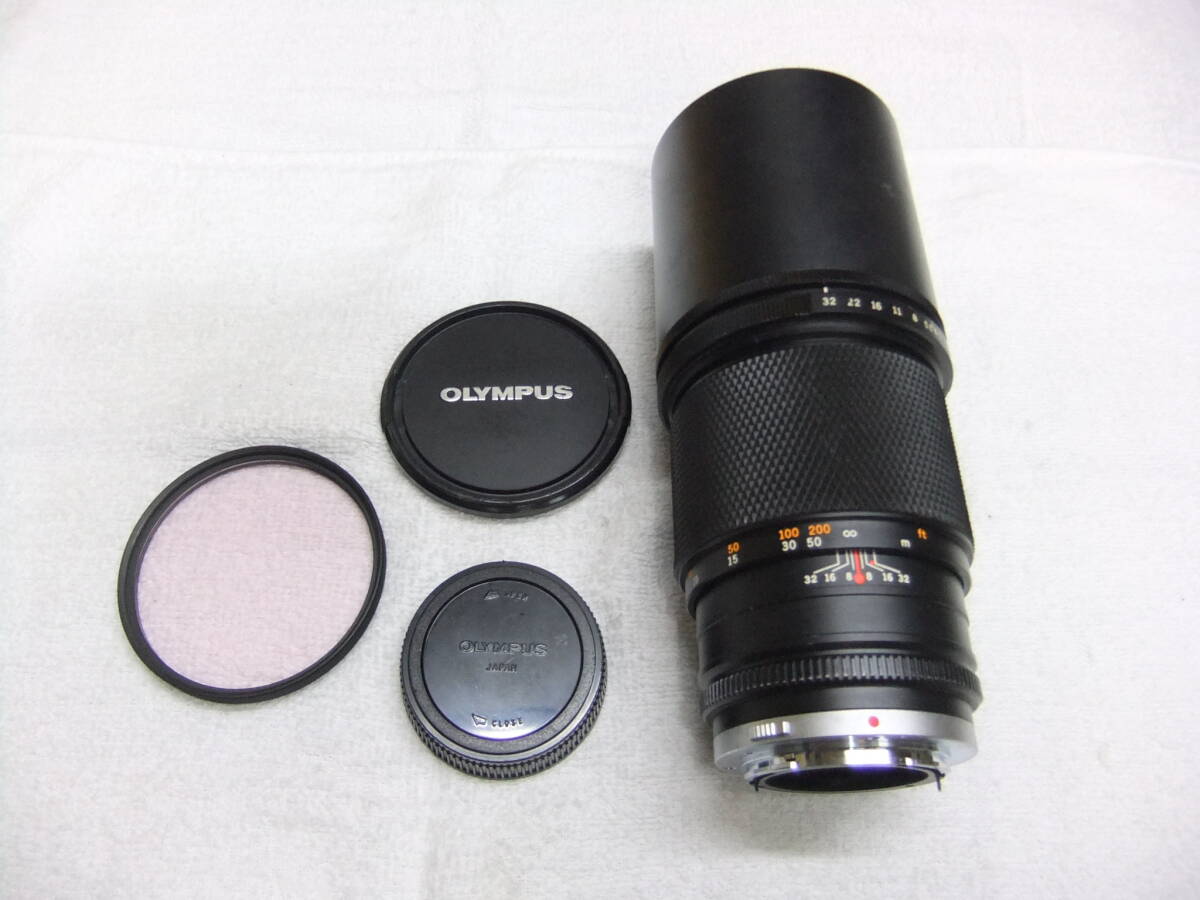 ほ85T オリンパス OLYMPUS OM-SYSTEM F.ZUIKO AUTO-T 300ｍｍ F4.5 MF フィルター付 わけあり
