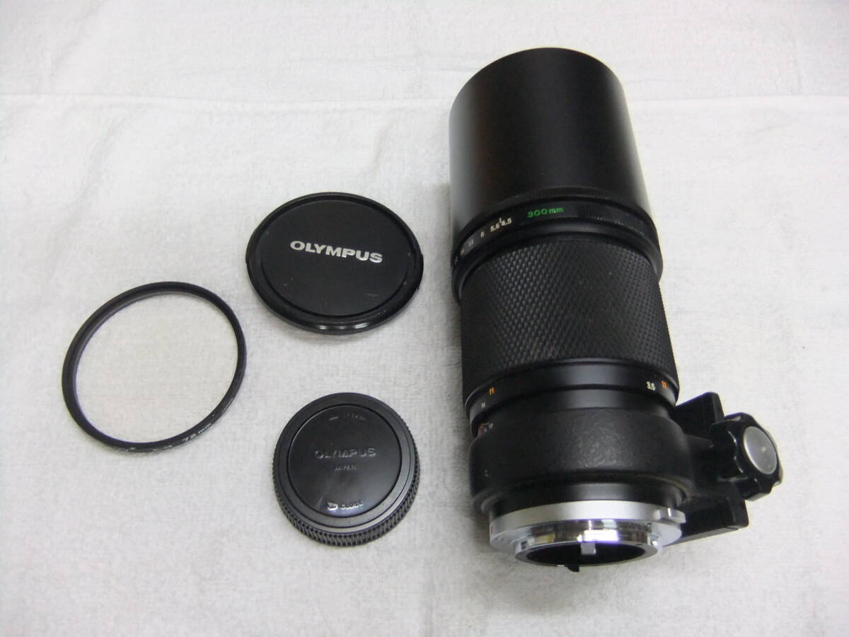 ほ87V オリンパス OLYMPUS OM-SYSTEM F.ZUIKO AUTO-T 300ｍｍ F4.5 MF フィルター,三脚座付 わけあり