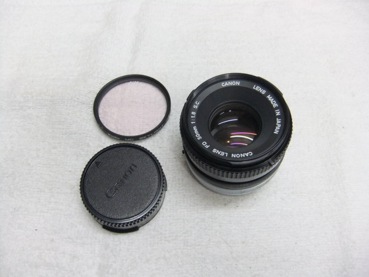 へ37X CANON キヤノン FD 50ｍｍ F1.8 S.C. レンズ MF フィルター付 わけあり