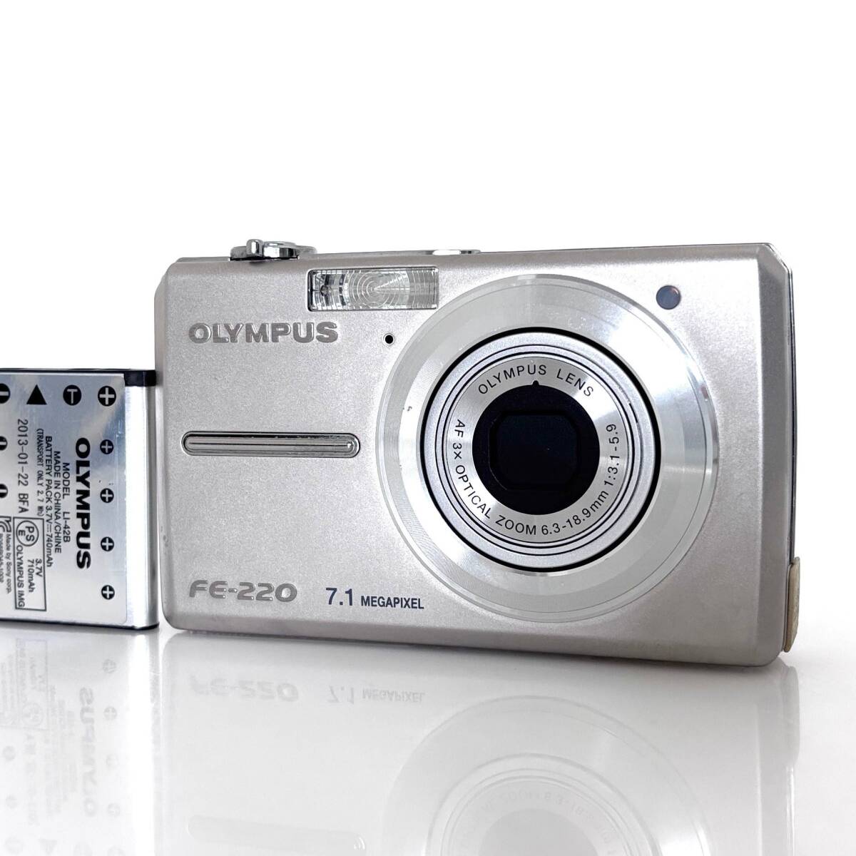 充電器がない為少しお値引き価格【オリンパス】OLYMPUS FE-220 コンパクトデジタル +バッテリー #S347